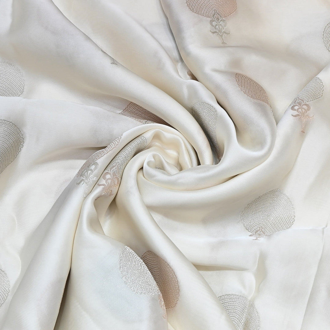Satin Organza Zari Jacquard Fabric - AL3906-1
