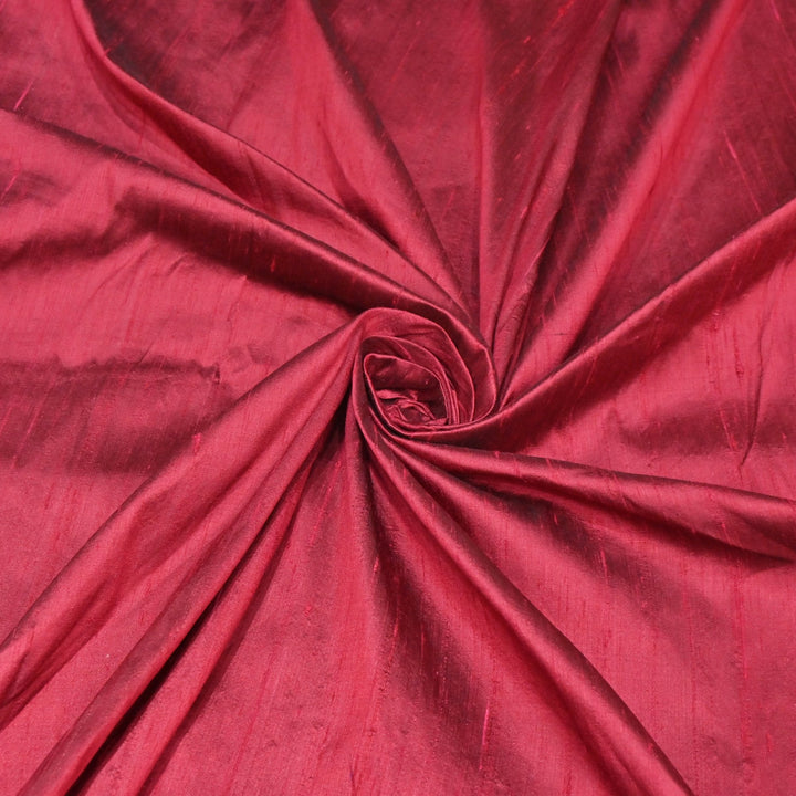 Deep Carmine Colour 100gm Pure Raw Silk Fabrics