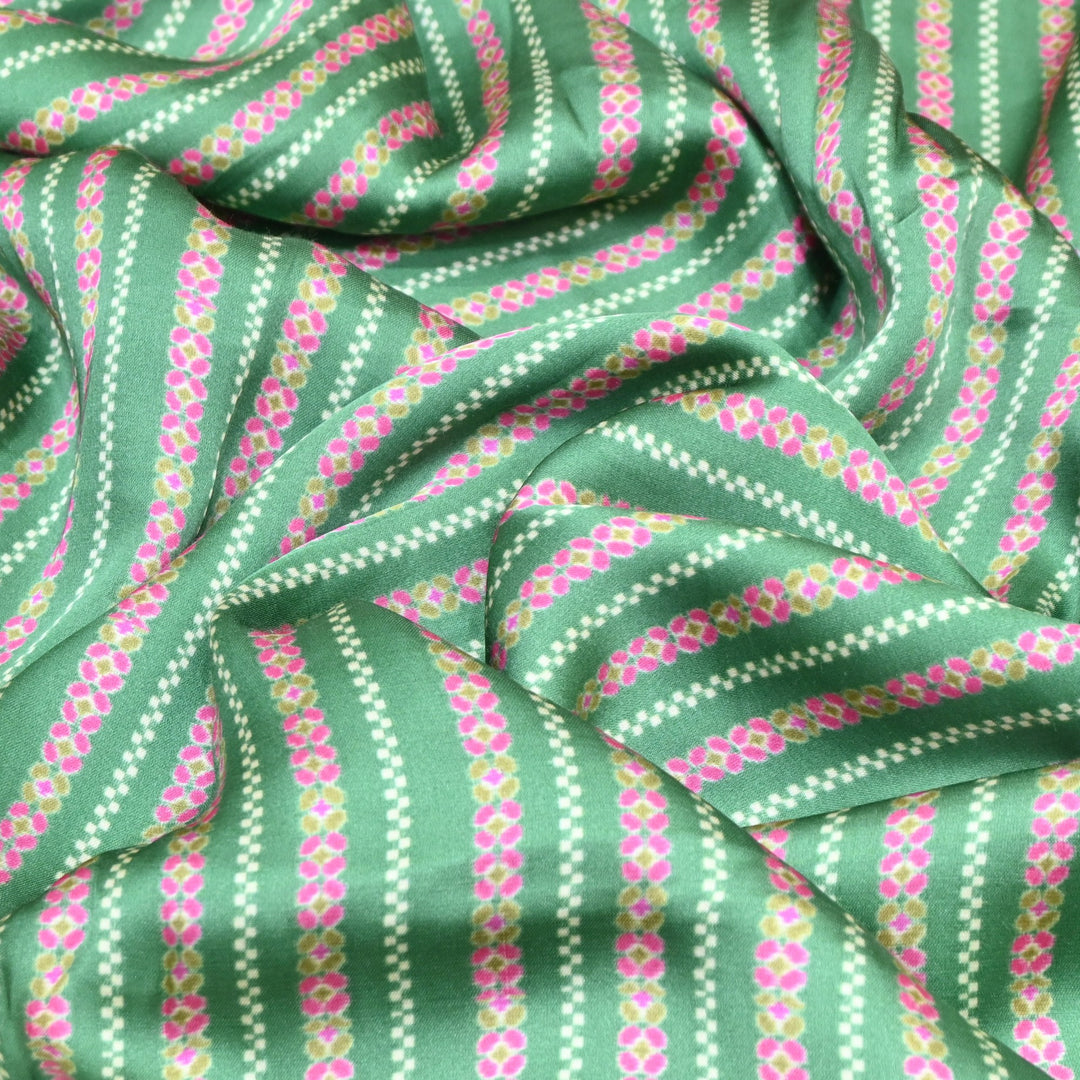Bemberg Satin Digital Print Fabric– Soft Luxury Designer Satin Fabric 001333-34