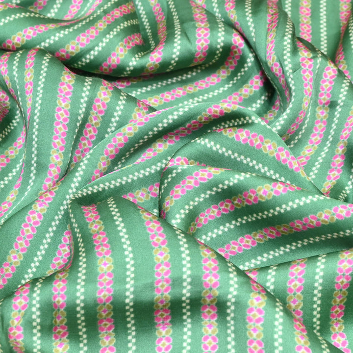 Bemberg Satin Digital Print Fabric– Soft Luxury Designer Satin Fabric 001333-34
