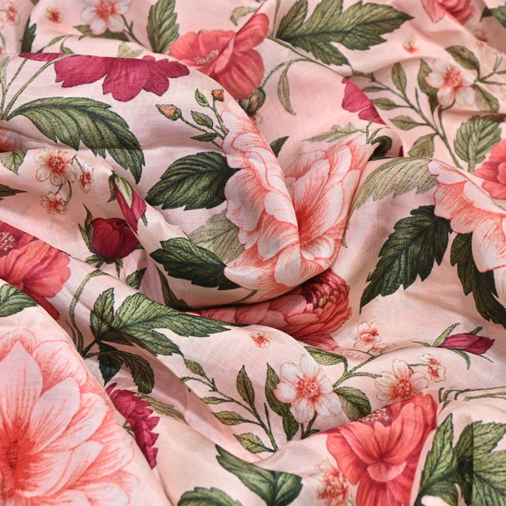 Multicolor Muslin Digital Print Fabric-KTP44-09