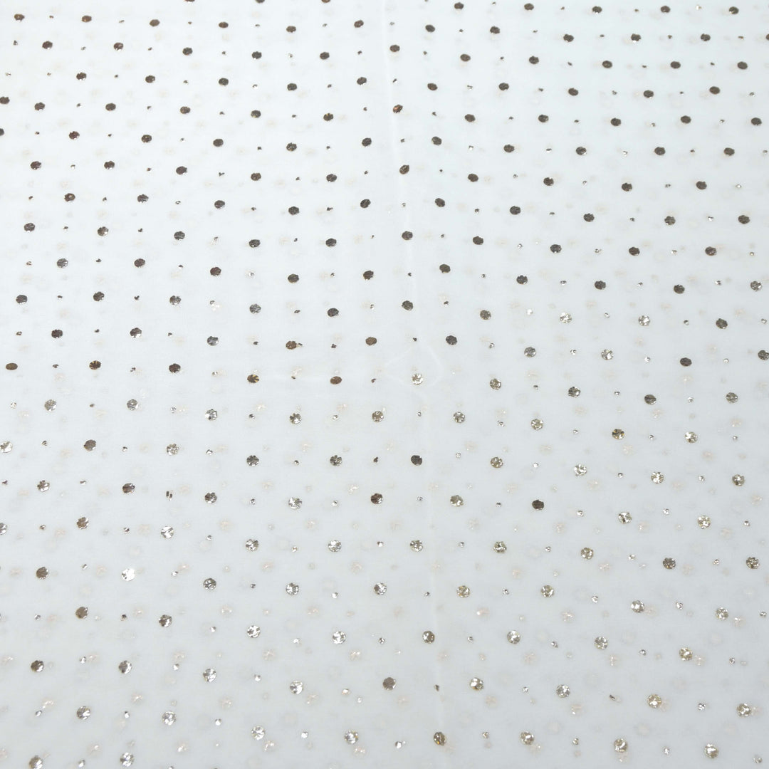 60gm Georgette Ghana Tikki Dana Mukaish Hand Work Fabrics