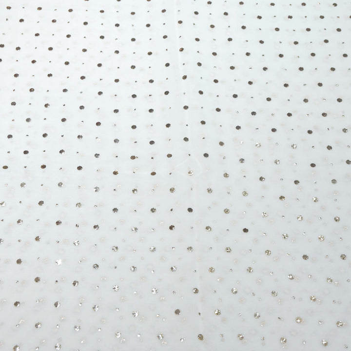 60gm Georgette Ghana Tikki Dana Mukaish Hand Work Fabrics