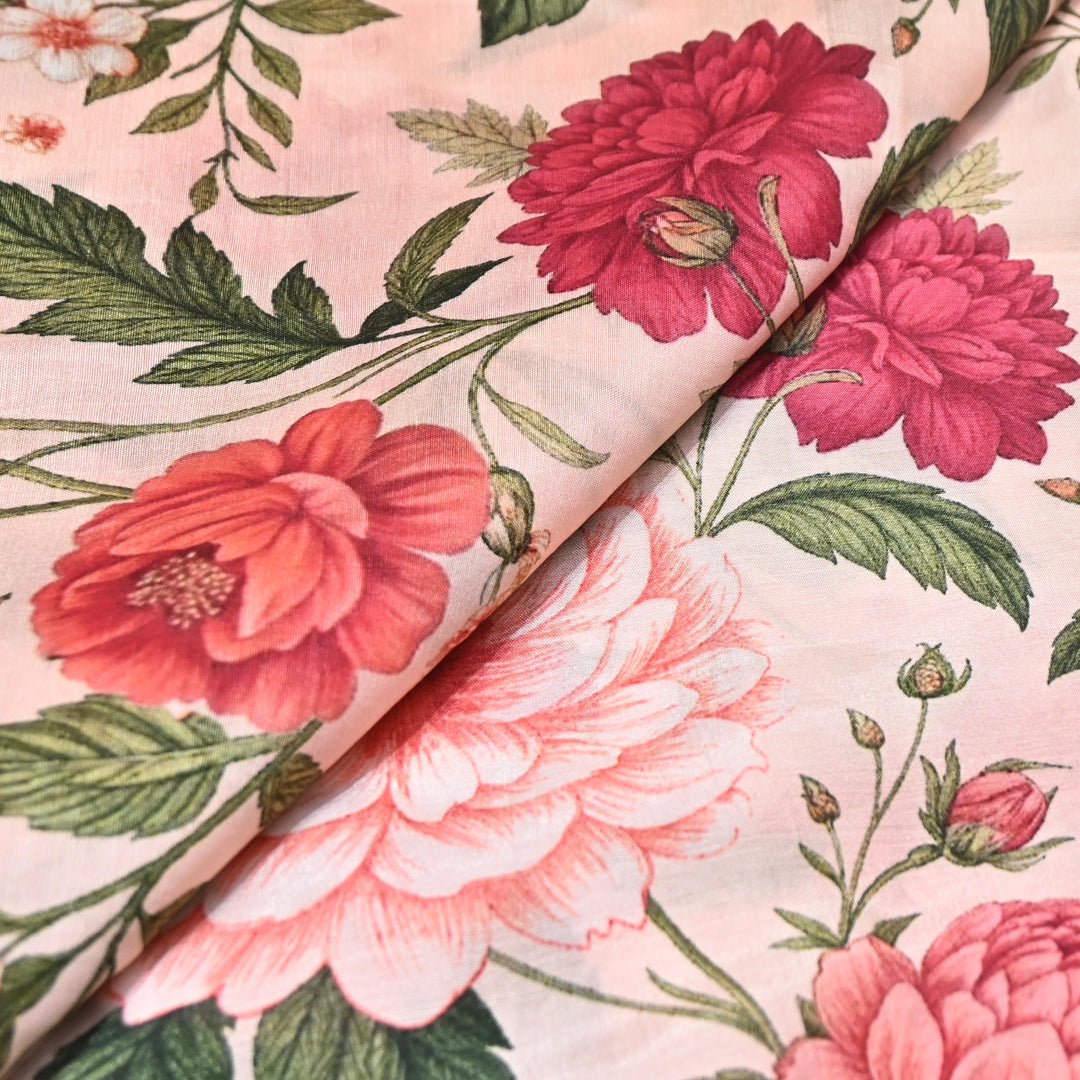 Multicolor Muslin Digital Print Fabric-KTP44-09