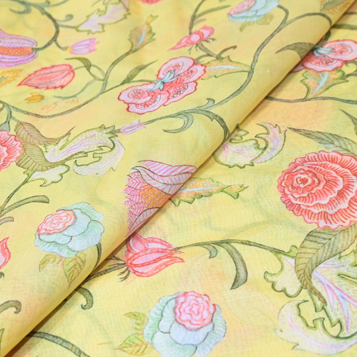 Multi Color Premium Bamberg Satin Digital Print Fabric – 001333-13