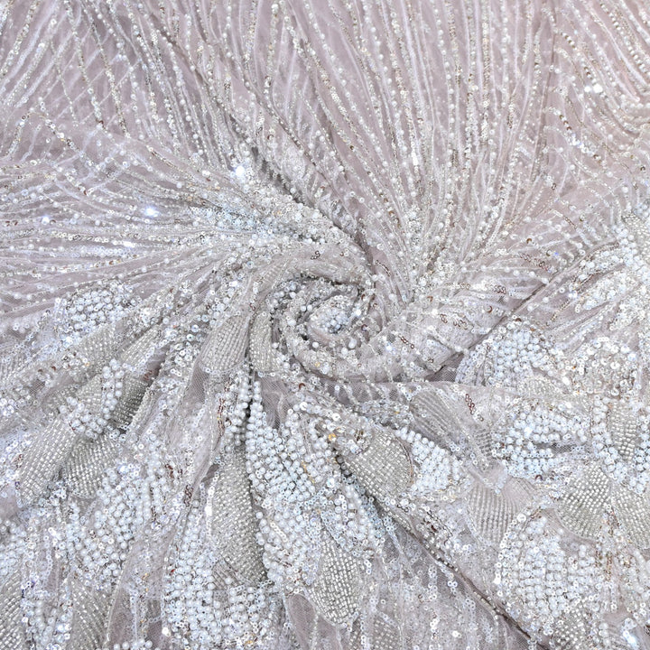 Beautiful Imported Net Cut Dana & Sequins Embroidery Fabric