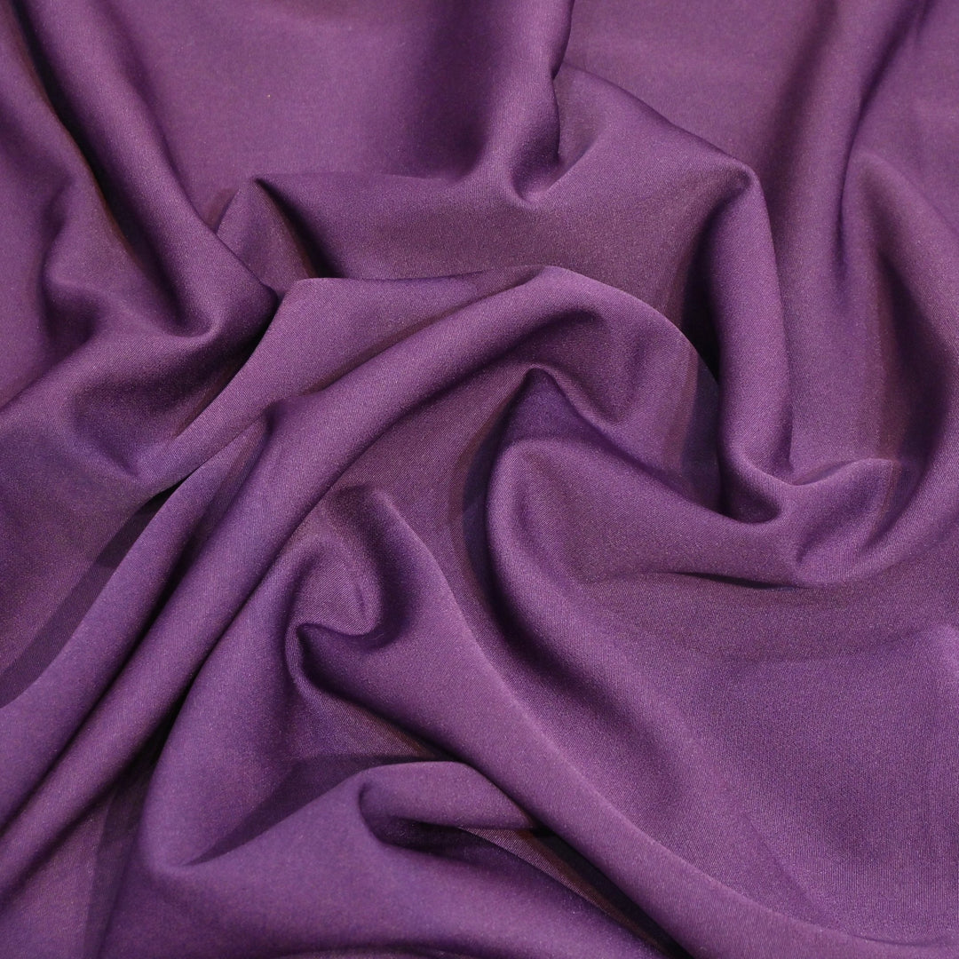 Muted Purple Colour Banana Crepe Fabrics