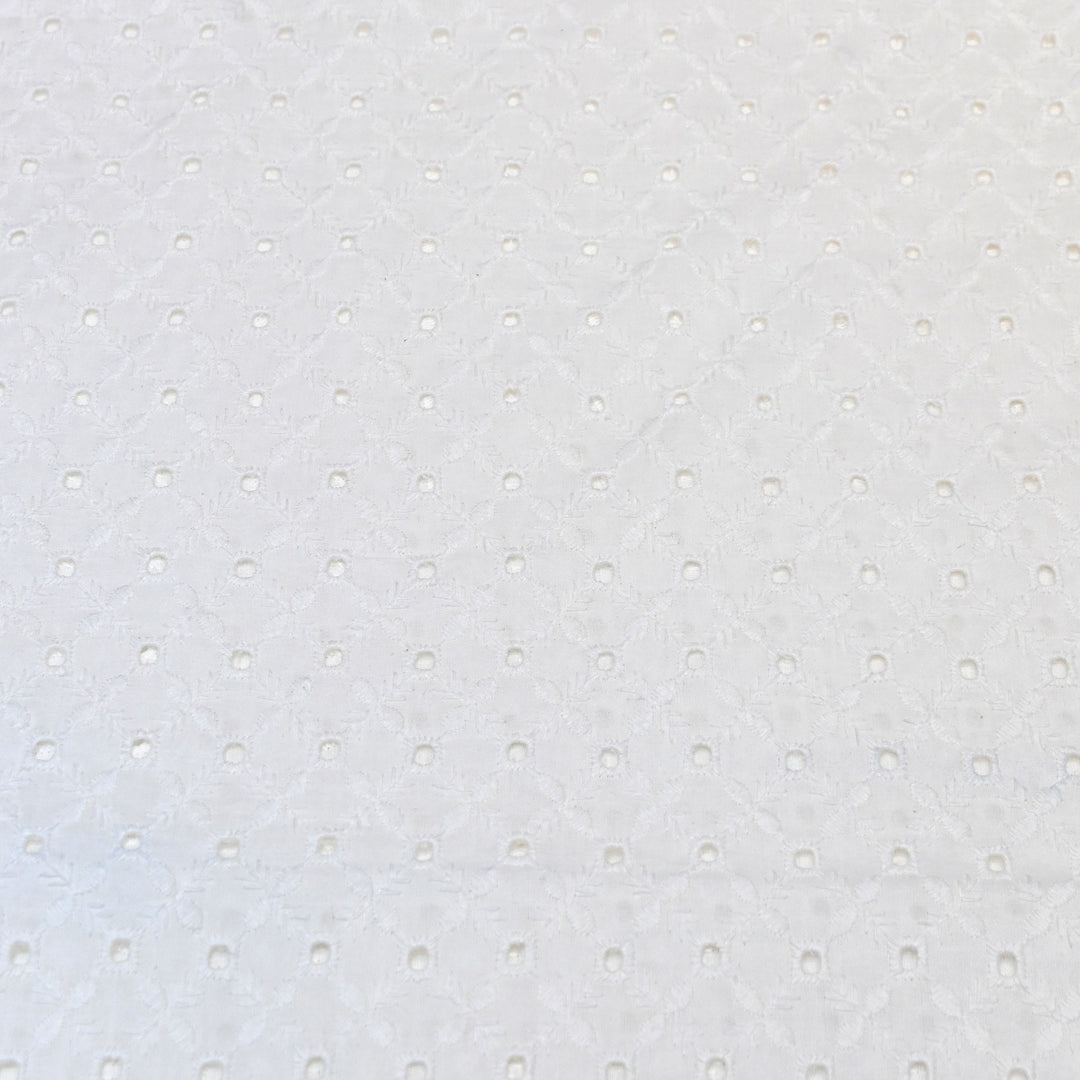 Cotton Chikan Cutwork Fabric- Lightweight Designer Embroidery Fabric- SIF145-3