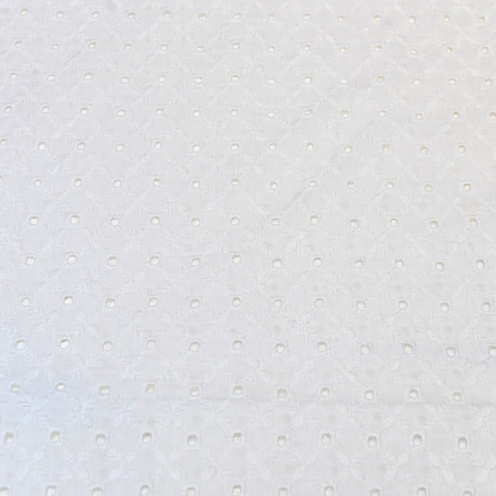 Cotton Chikan Cutwork Fabric- Lightweight Designer Embroidery Fabric- SIF145-3