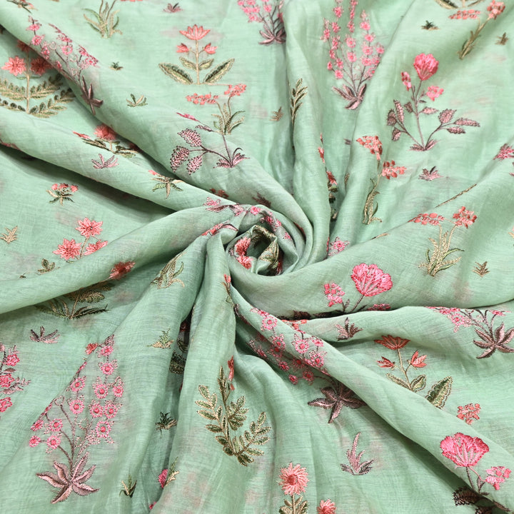 MAL CHANDERI THREAD EMBROIDERY FABRIC-SW2803- 02