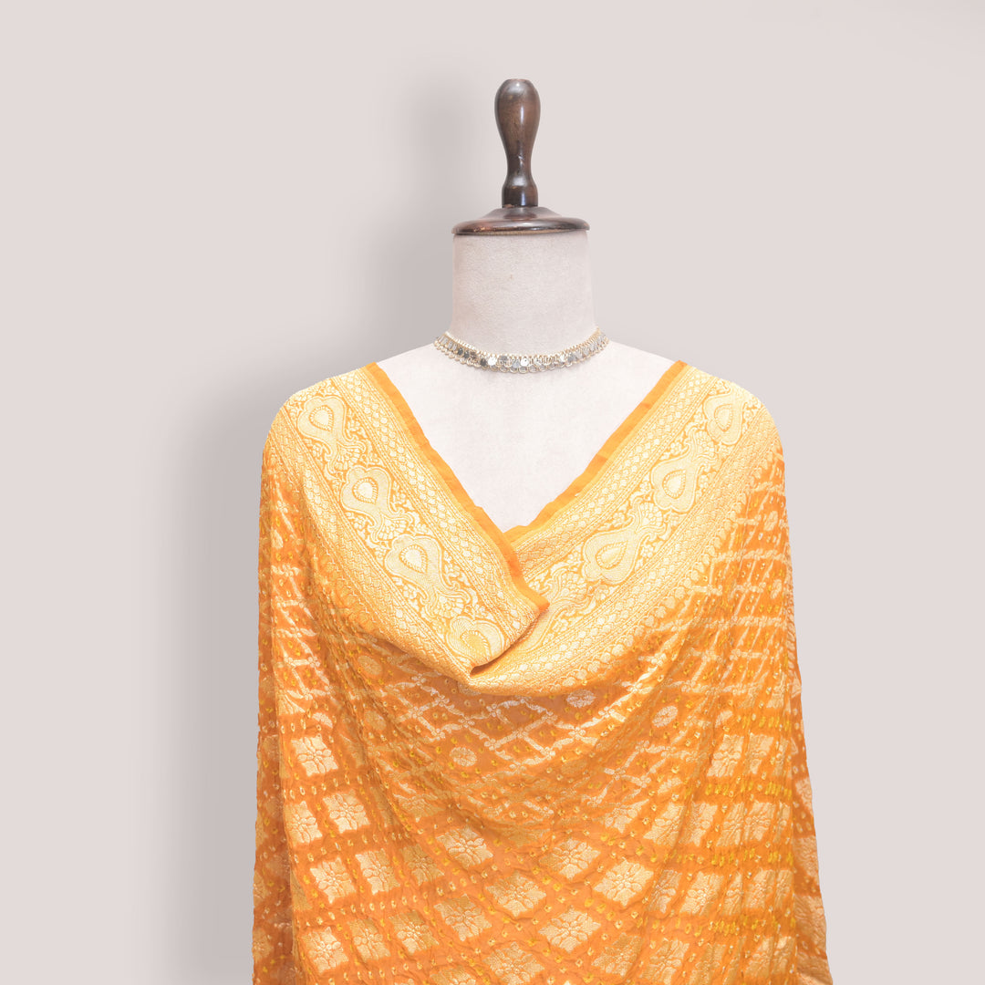 Yellow Ghatchola Bandhani Dupatta