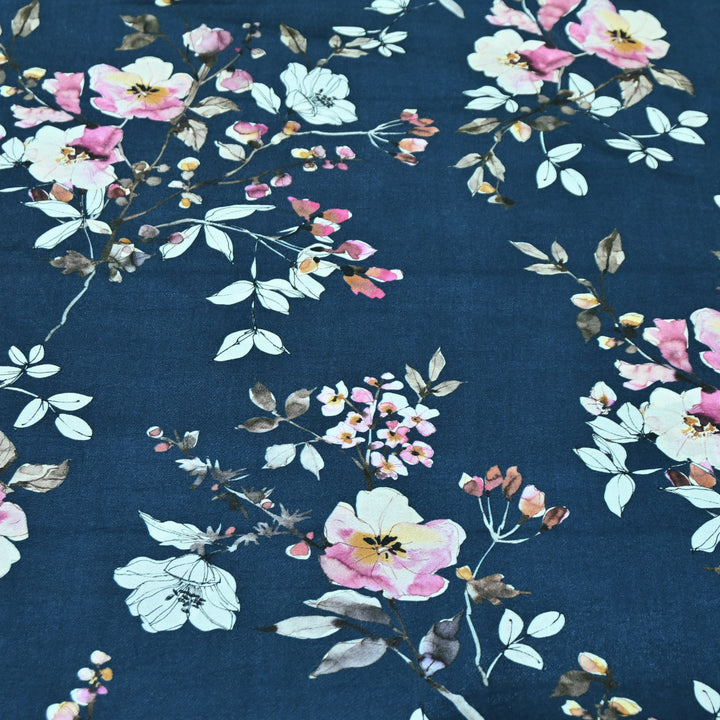 Multicolor Muslin Digital Print Fabric-000844-12