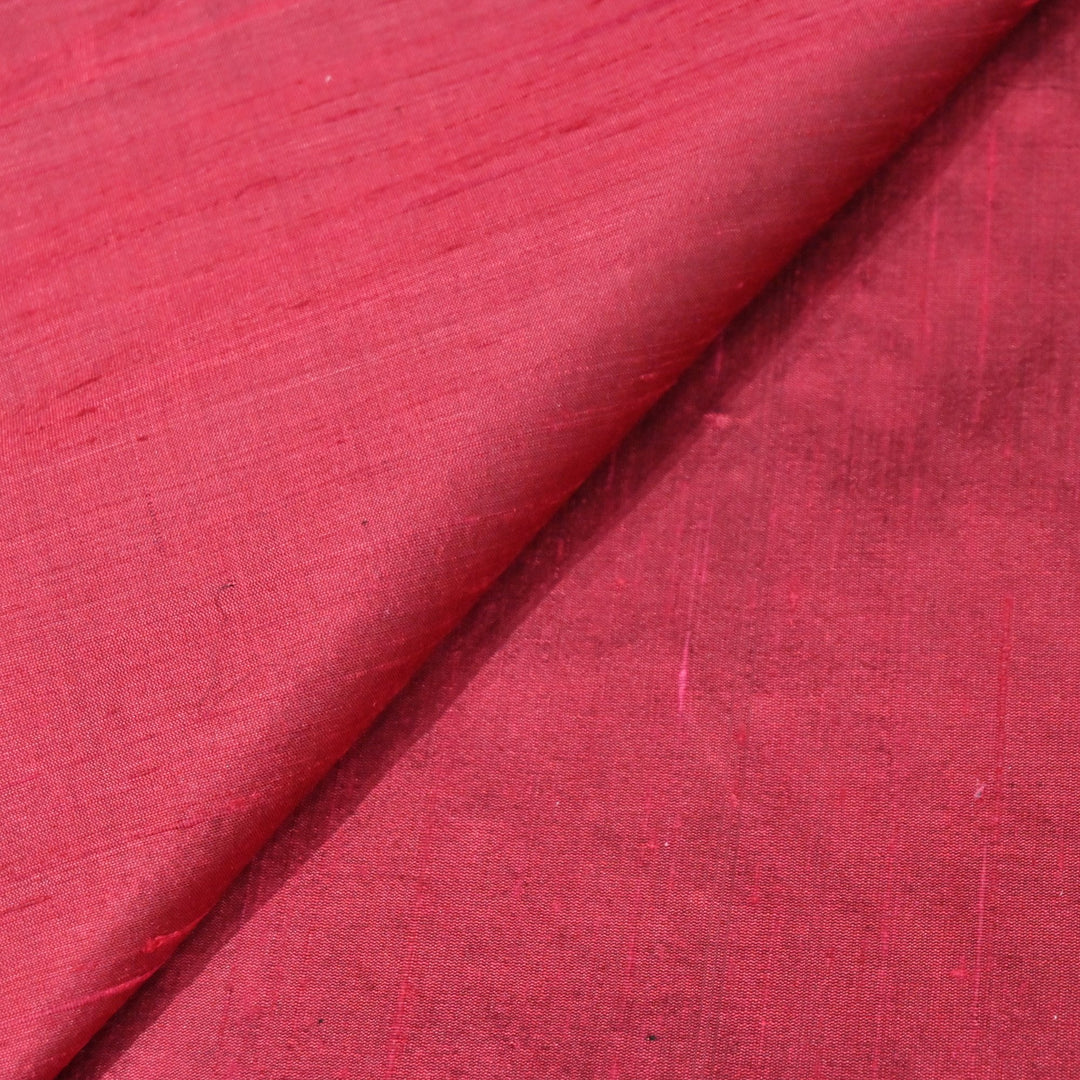 Deep Carmine Colour 100gm Pure Raw Silk Fabrics