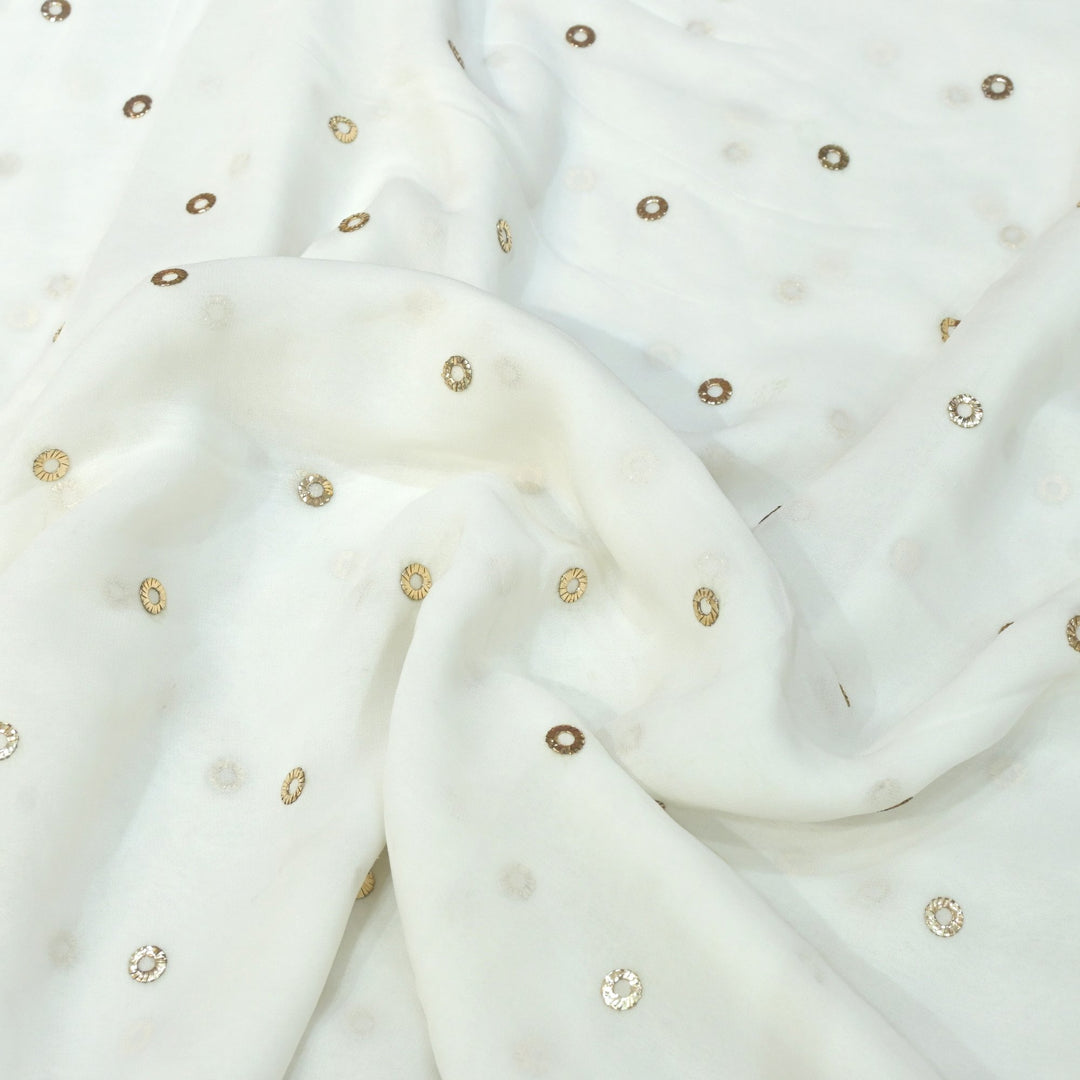 Viscose Georgette Hand Work Mukaish Fabrics