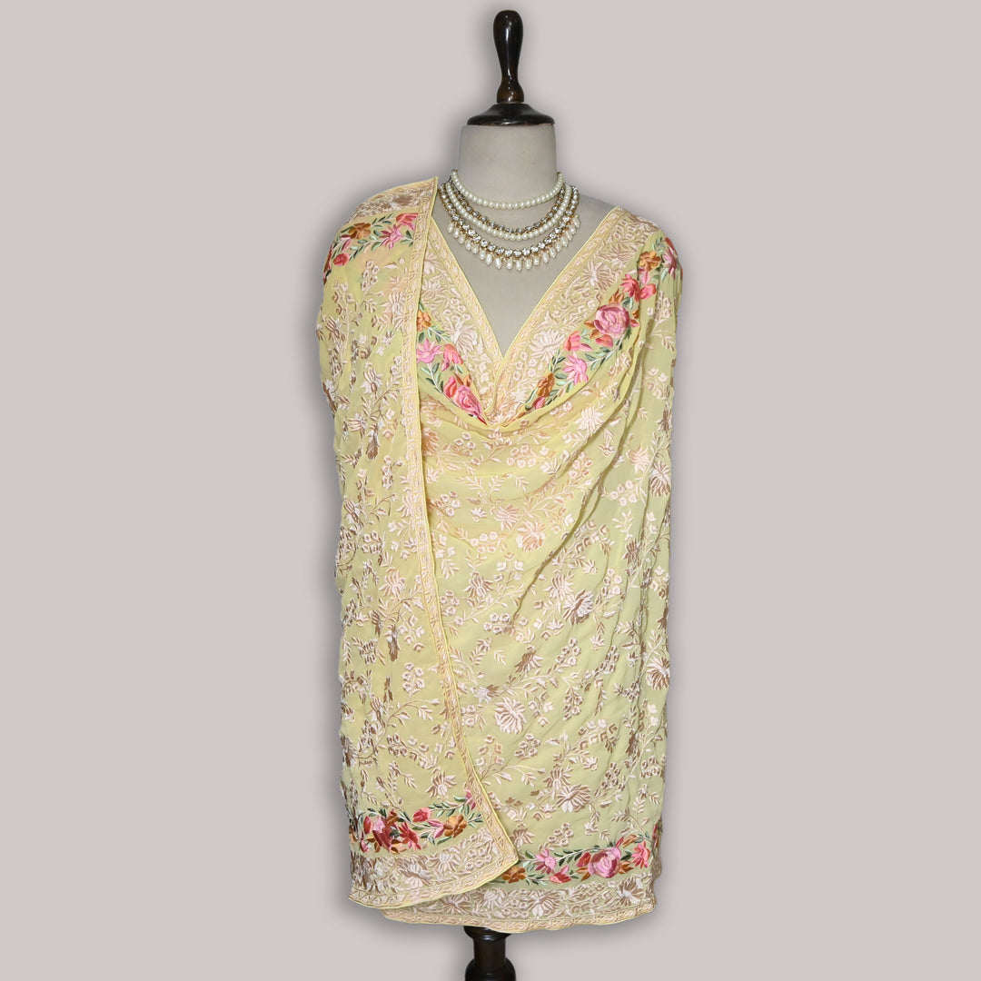 Premium Georgette Thread Embroidery Dupatta | Designer Festive Ethnic Dupatta for Women | F93653-06