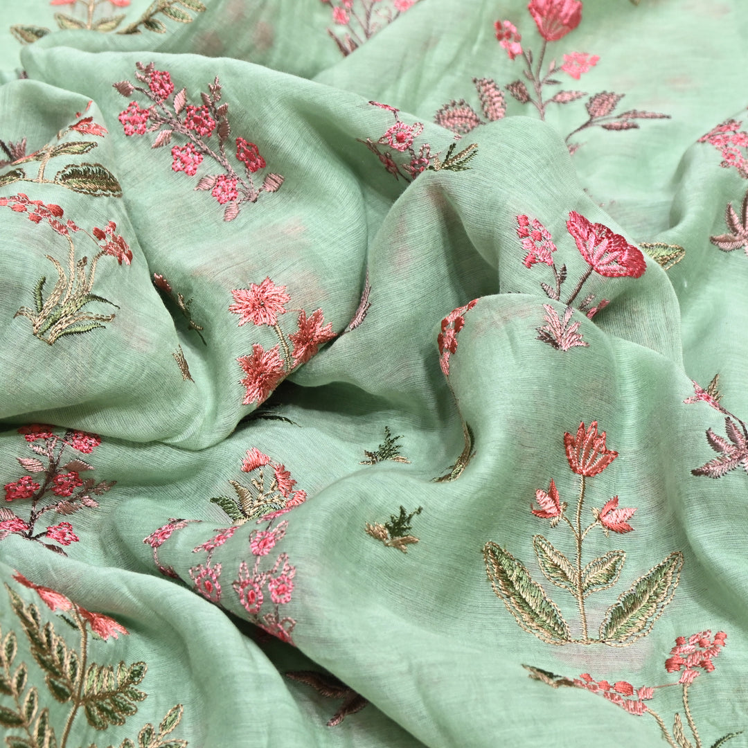 MAL CHANDERI THREAD EMBROIDERY FABRIC-SW2803- 02
