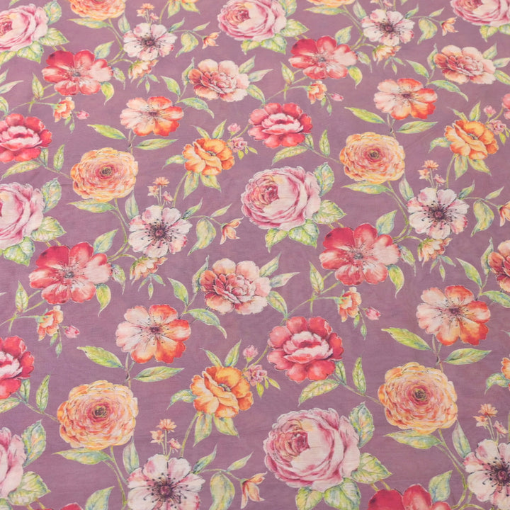 Silk Chanderi Digital Print Fabrics
