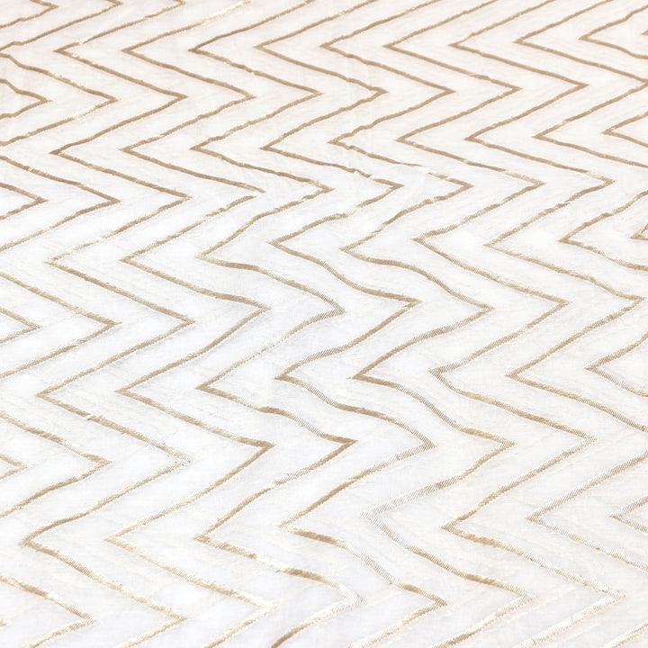 Banarasi Chanderi Gold Mat Zari Fabric – Premium Designer Ethnic Wear Fabric 000313-9
