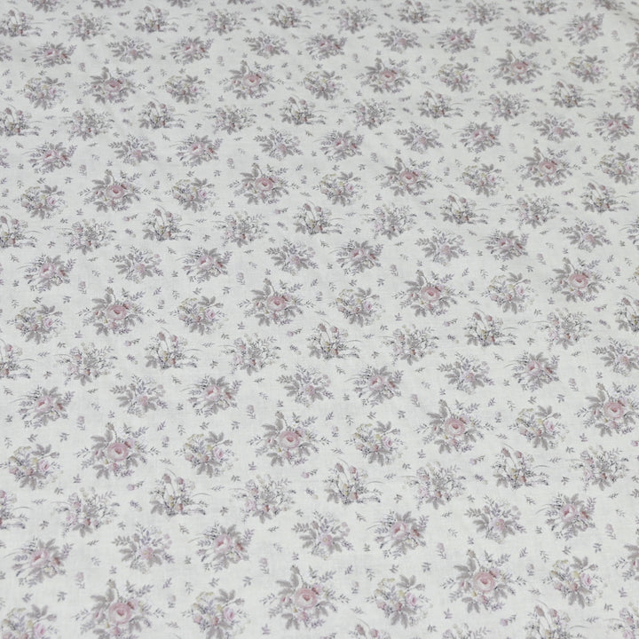 Old White Italian Lawn Print Fabric