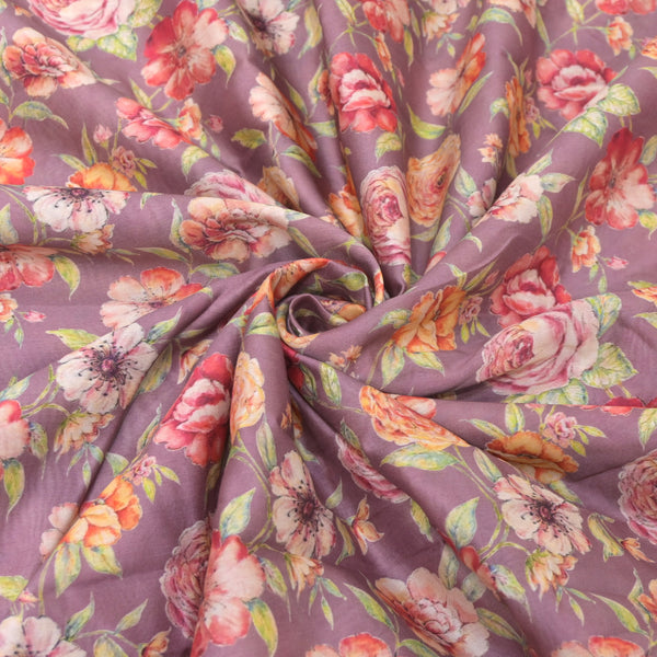 Silk Chanderi Digital Print Fabrics