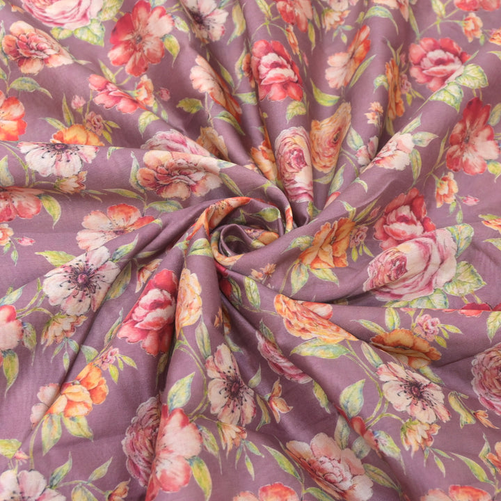 Silk Chanderi Digital Print Fabrics
