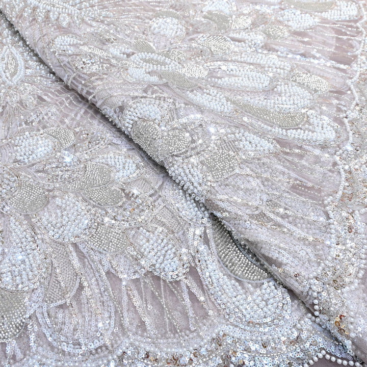 Beautiful Imported Net Cut Dana & Sequins Embroidery Fabric