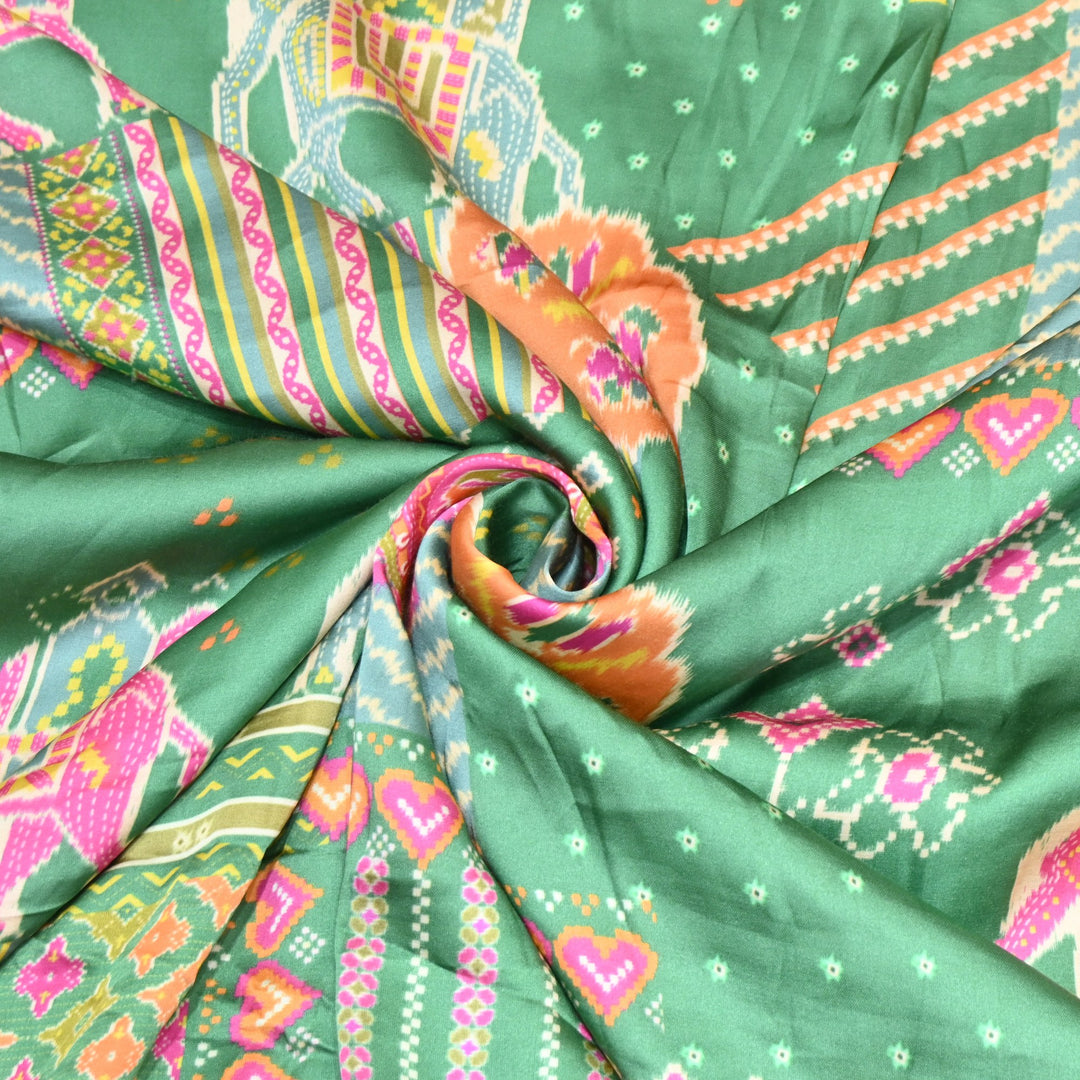 Bemberg Satin Digital Print Fabric– Soft Luxury Designer Satin Fabric 001333-33