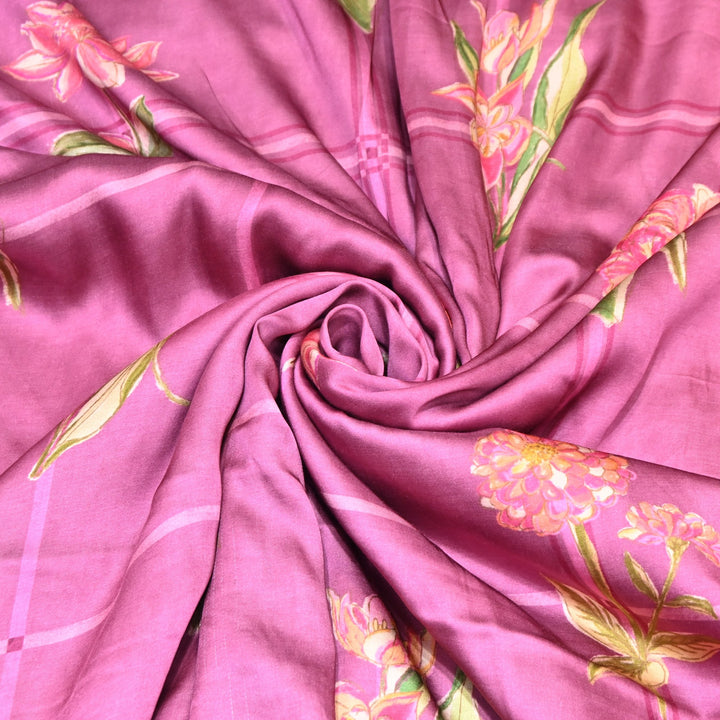 Bemberg Satin Digital Print Fabric– Soft Luxury Designer Satin Fabric 001333-25