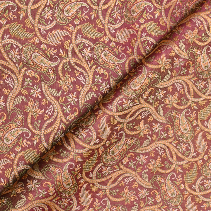 Satin Zari Tehra Brocade Fabrics