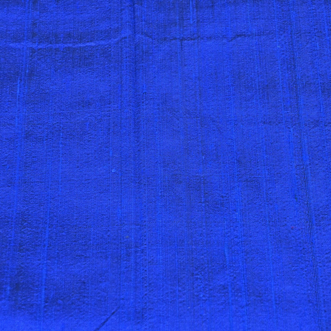 Cobalt Blue Colour 100gm Pure Raw Silk Fabrics