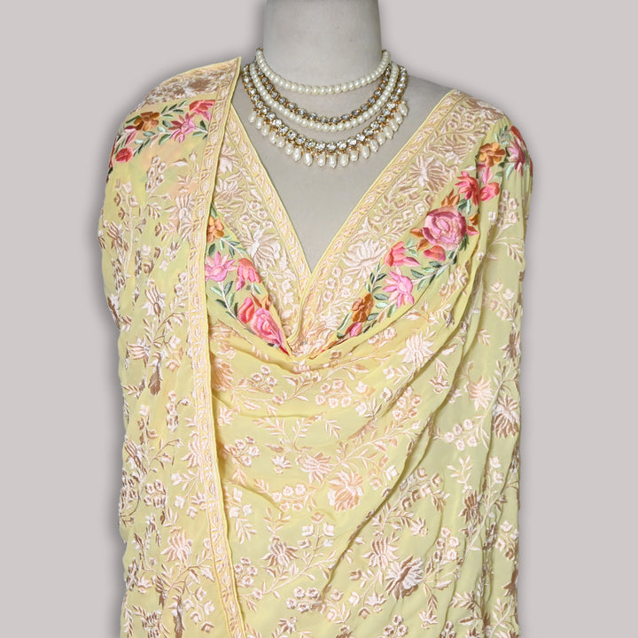 Premium Georgette Thread Embroidery Dupatta | Designer Festive Ethnic Dupatta for Women | F93653-06