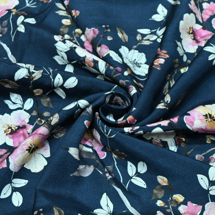 Multicolor Muslin Digital Print Fabric-000844-12