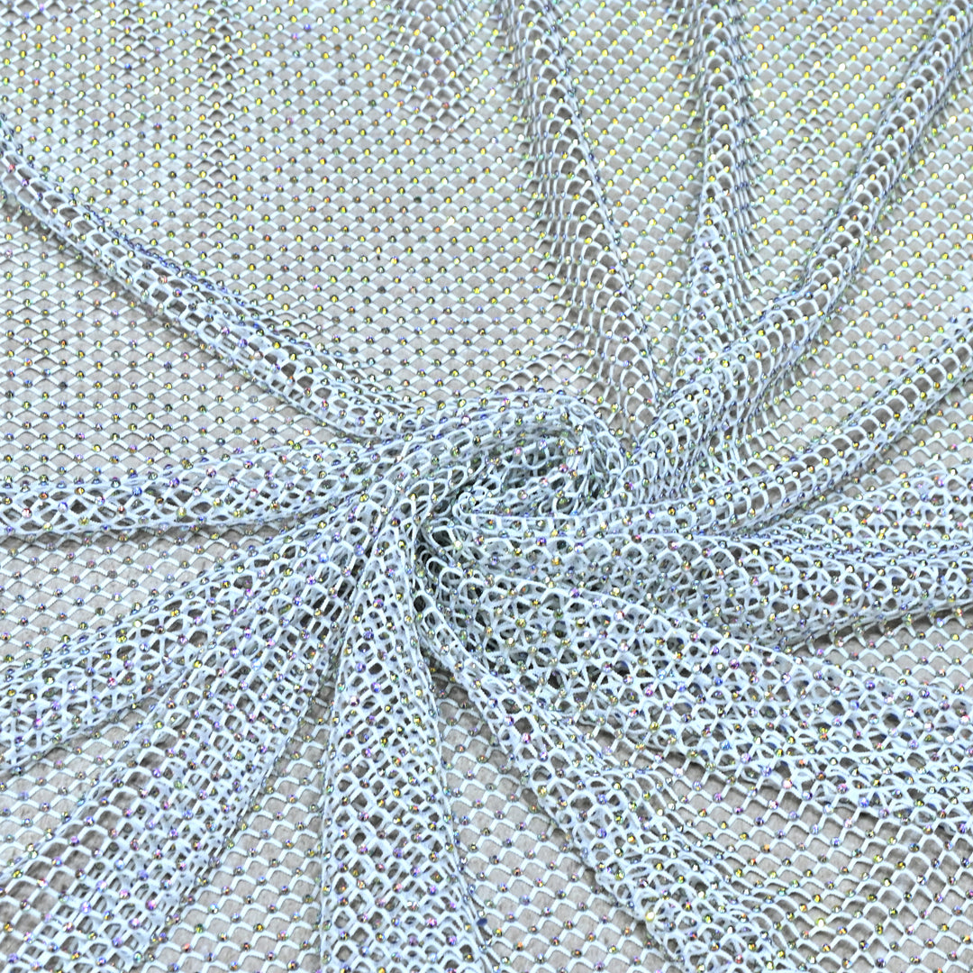 NET EMBROIDERED FABRIC WITH GRID SHIMMER- CF2305- 05