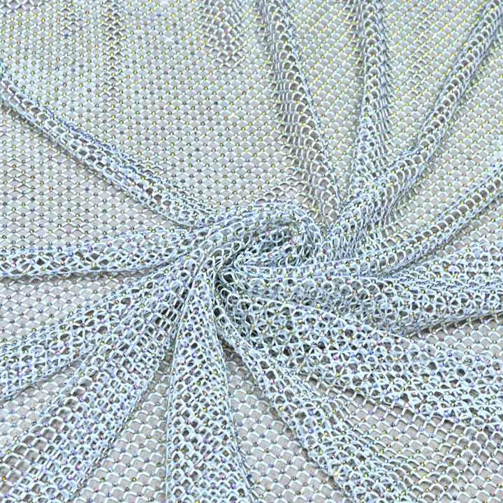 NET EMBROIDERED FABRIC WITH GRID SHIMMER- CF2305- 05