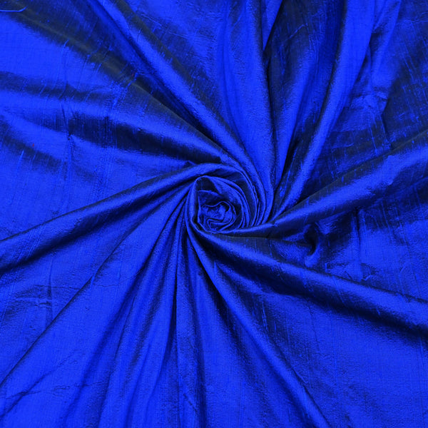 Cobalt Blue Colour 100gm Pure Raw Silk Fabrics