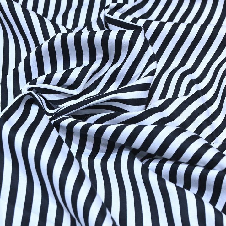 Glace Cotton With Beautiful Stripes Print Fabric – Lightweight Designer Cotton Fabric - LT0185-4