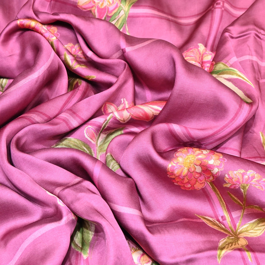 Bemberg Satin Digital Print Fabric– Soft Luxury Designer Satin Fabric 001333-25