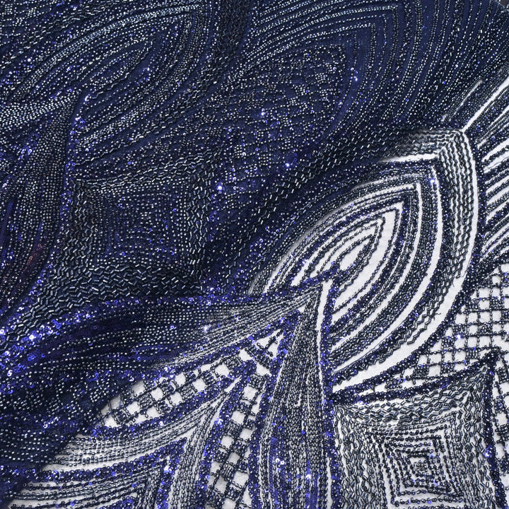 Beautiful Imported Net Cut Dana Sequins Embroidery Fabrics