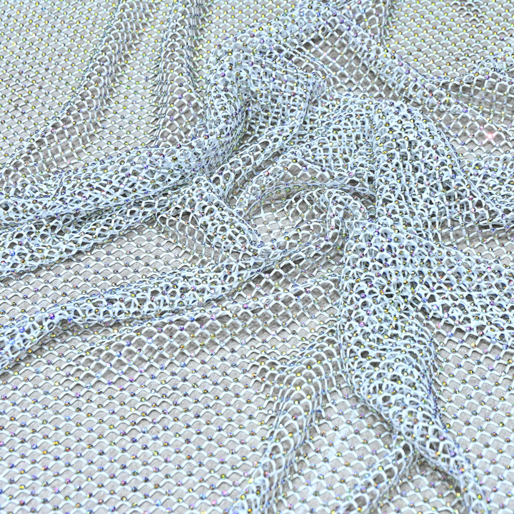 NET EMBROIDERED FABRIC WITH GRID SHIMMER- CF2305- 05