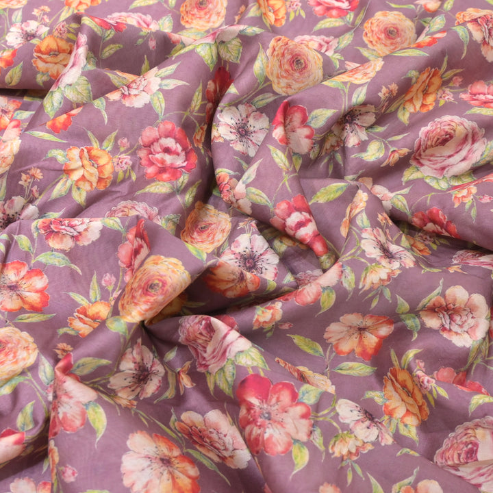 Silk Chanderi Digital Print Fabrics