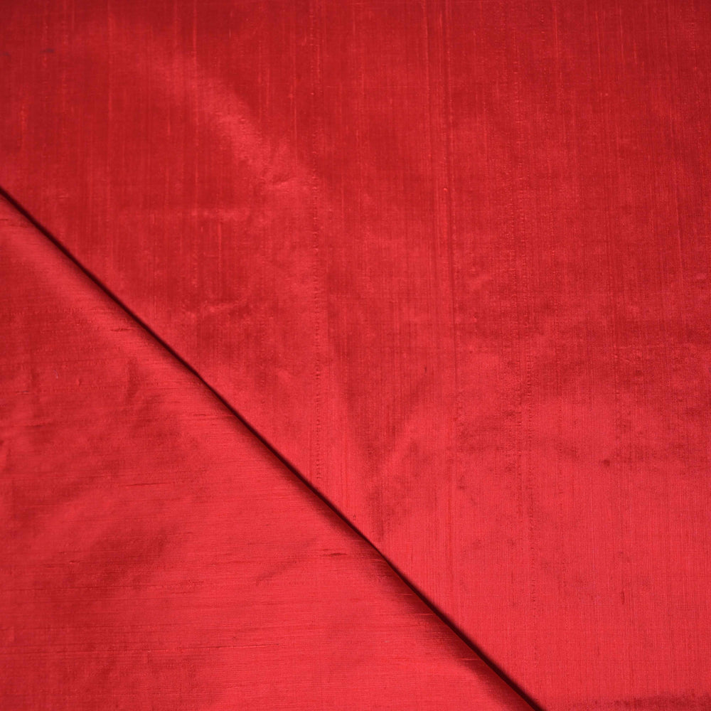 Red 100% Pure Silk Fabric in 50gm