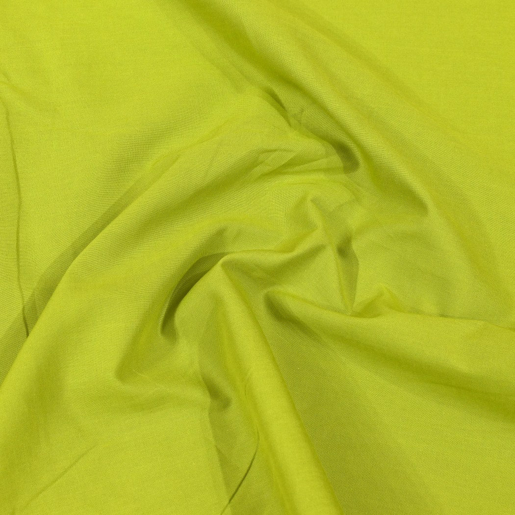 Lime Green Colour Arvind Cambric Cotton Fabrics