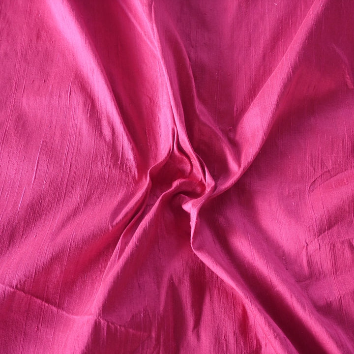 Deep Cerise Colour 100gm Pure Raw Silk Fabrics