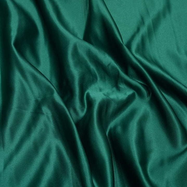 Dark Green Blue Heavy Bridal Satin Fabrics