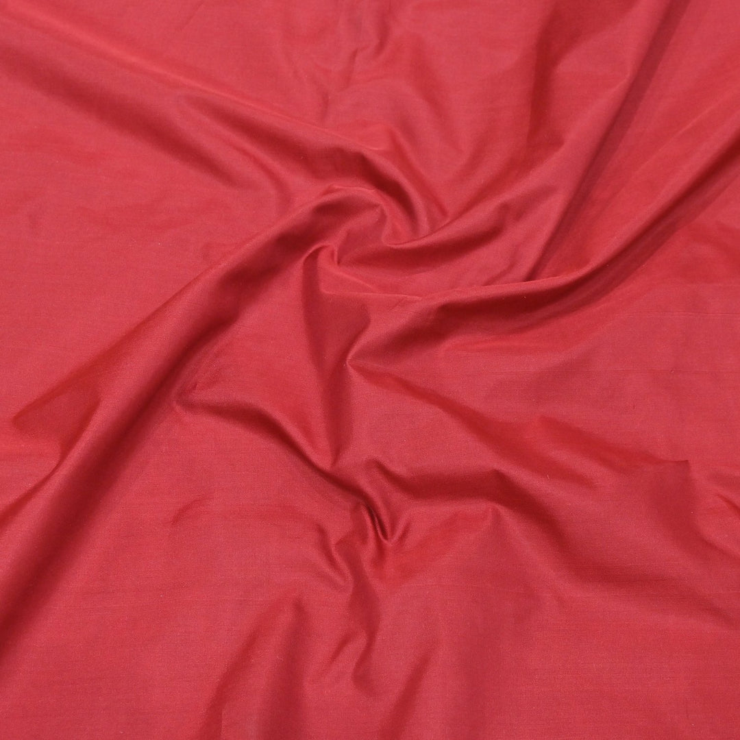 Dull Red Colour Pure Silk Fabrics