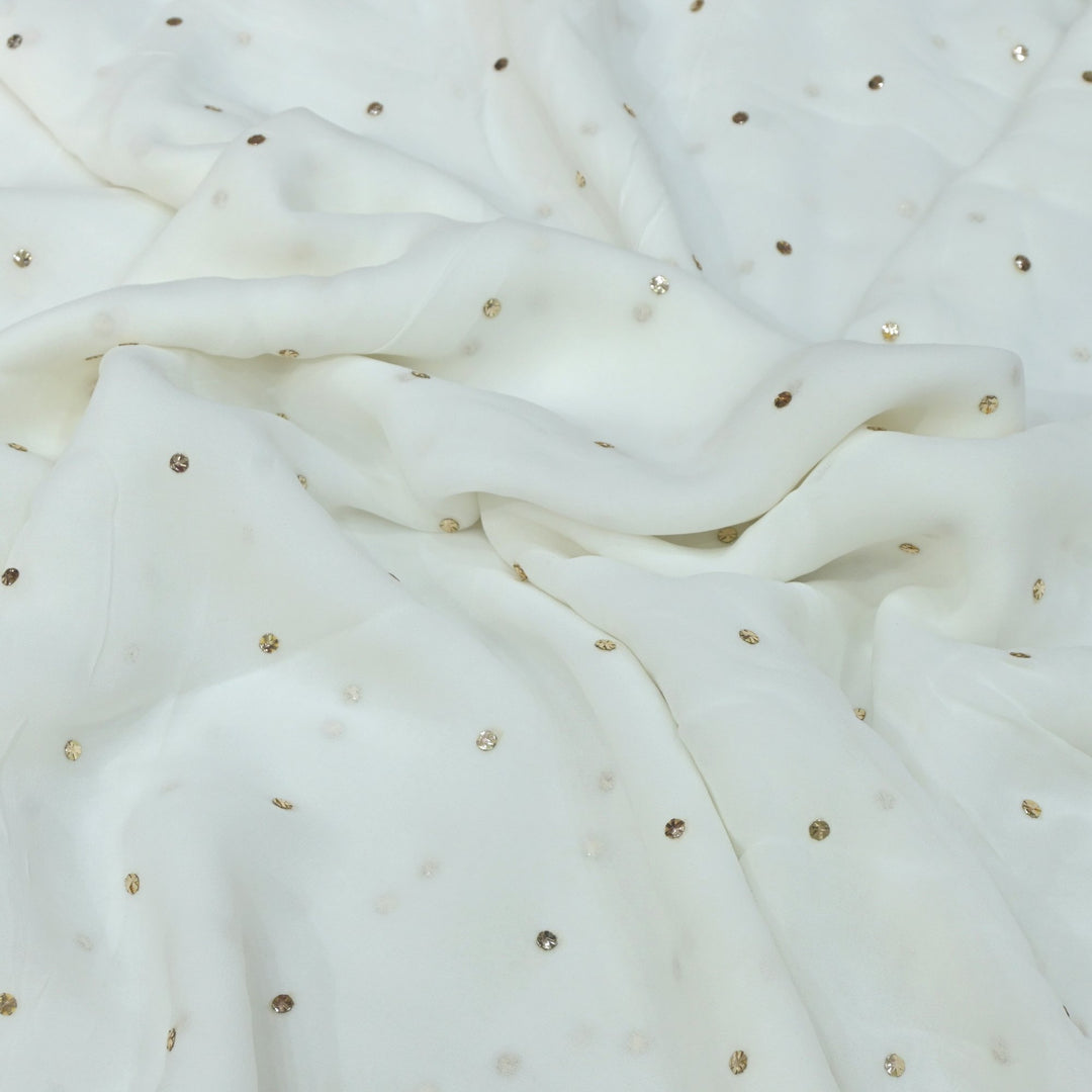 Viscose Georgette Hand Work Mukaish Fabrics
