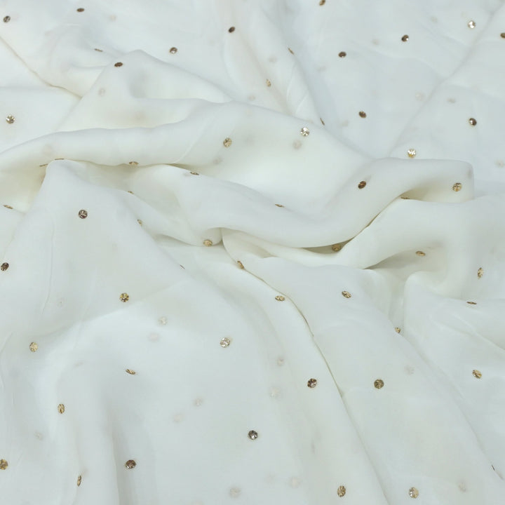 Viscose Georgette Hand Work Mukaish Fabrics