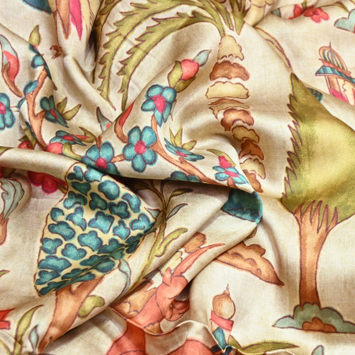 Bemberg Satin Digital Print Fabric– Soft Luxury Designer Satin Fabric 001333-25