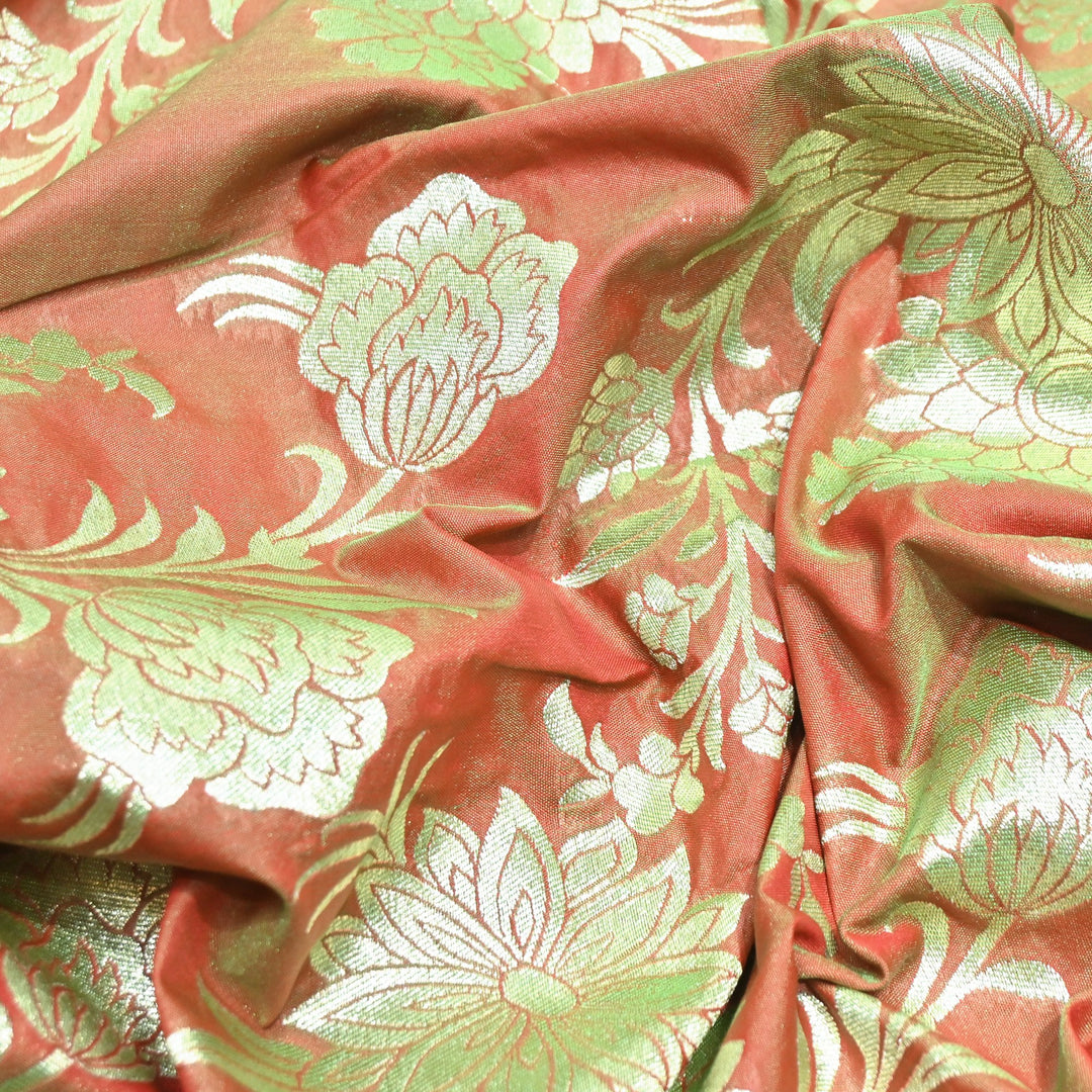 Katan Silk Zari Jaal Brocade Fabrics