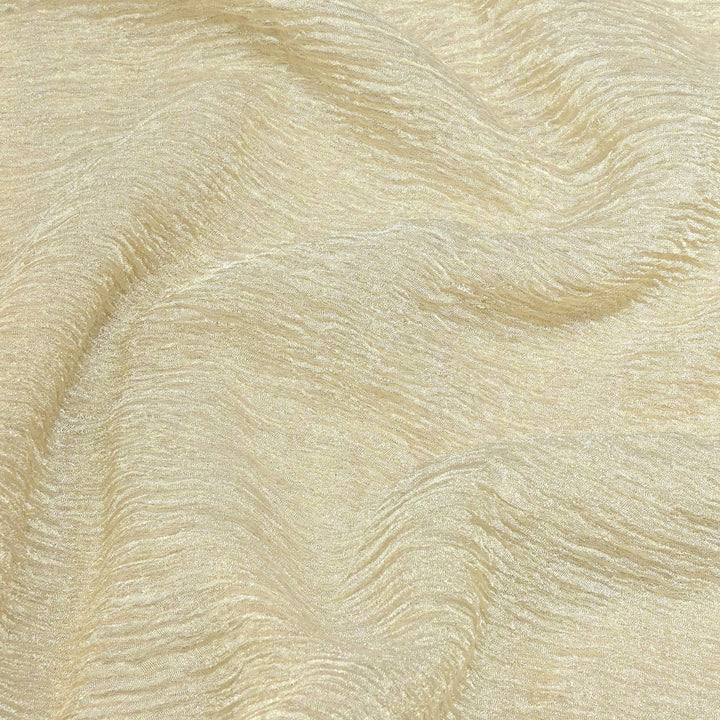 Beige Color Pure Crush Tissue Fabrics